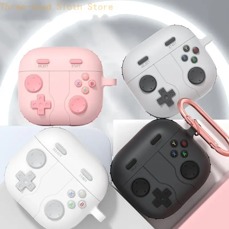 Asegure protector silicona grueso para caja AirPods4 con clip carabinero E74A
