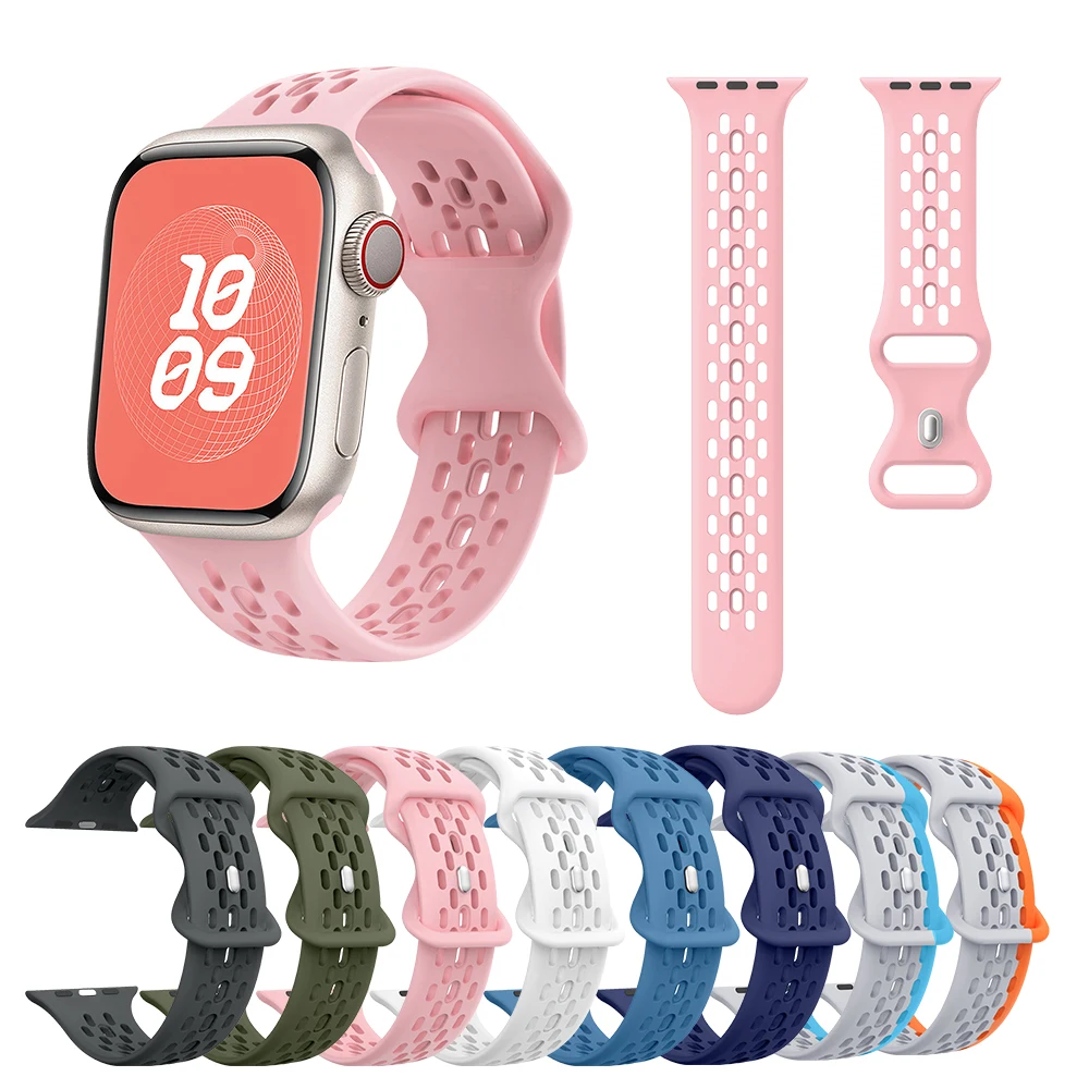 Colorful Butterfly Buckle Band for Apple Watch Band 49mm 40mm 41mm Watches Pink Lady Silicone Band for Apple Watch Series 4 5 6