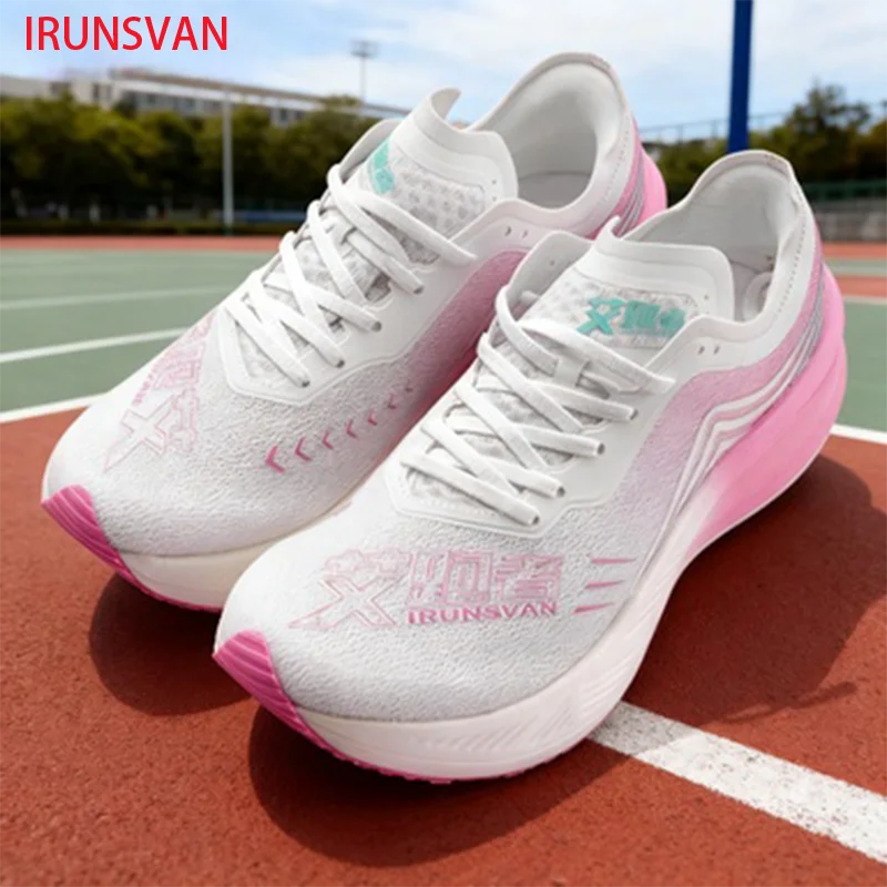 

IRUNSVAN Marathon Racing Carbon Plate Men's Running Shoes Ultra Light Shock Absorption Training Women's Sports Shoes