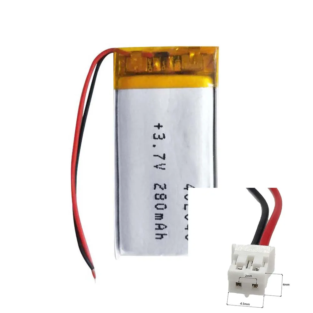 Rechargeable 3.7V 280Mah 402040 Lithium Polymer Ion Battery For DVD SMART WATCH MP3 CHARGING TREASURE POWER MP241 MOBILE POWER