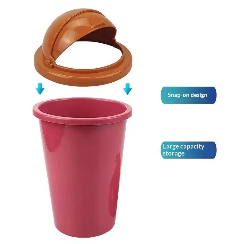 Mini Trash Can Universal Car Desktop Office Living Room Bedside With Lid Garbage Bin Compact Portable Waste Container for Home T
