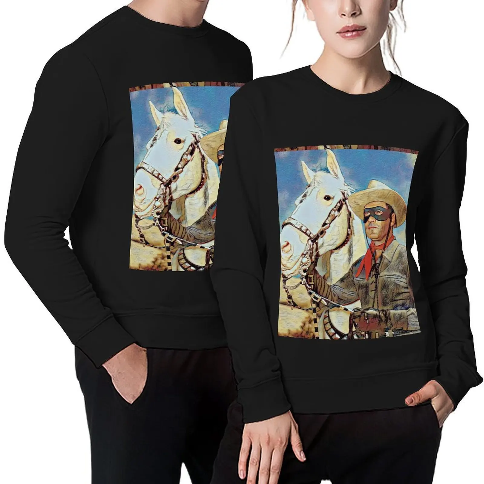 

The Lone Ranger and Silver Pullover men's sweat-shirt anime clothes winter clothes men wear new sweatshirt