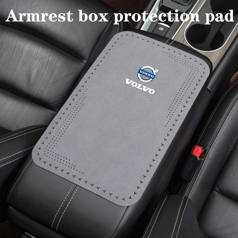 Car central armrest box protection pad non-slip for Volvo Xc60 Xc90 V40 V60 S60 V50 V90 S80 C40 XC40 V70 XC70 C30 C70 T6 Rdesign