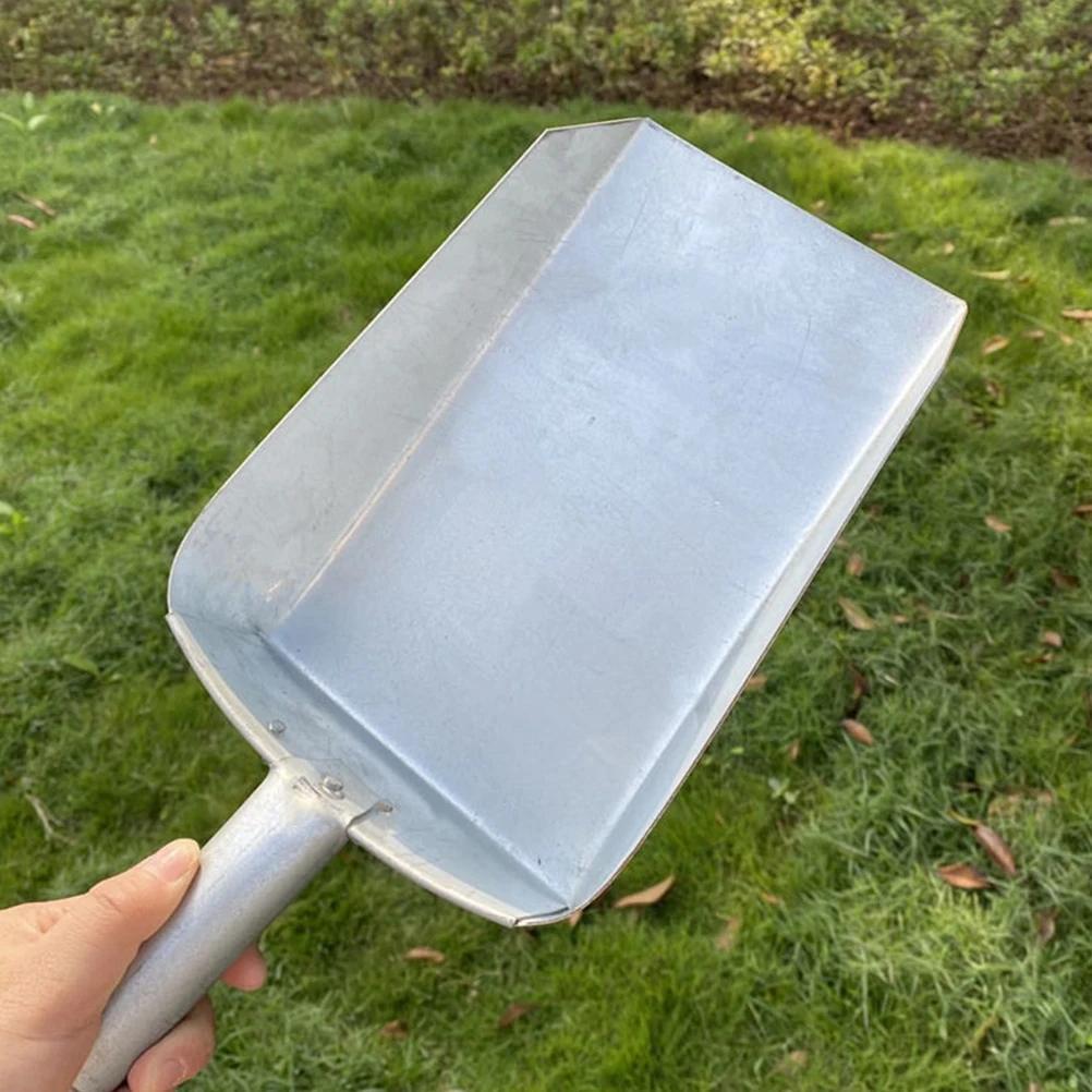 Heavy Duty Metal Scoop Iron Kitchen Shovel Multi Purpose Food Flour Spice Serving Tool For Home Bar Restaurant (L)