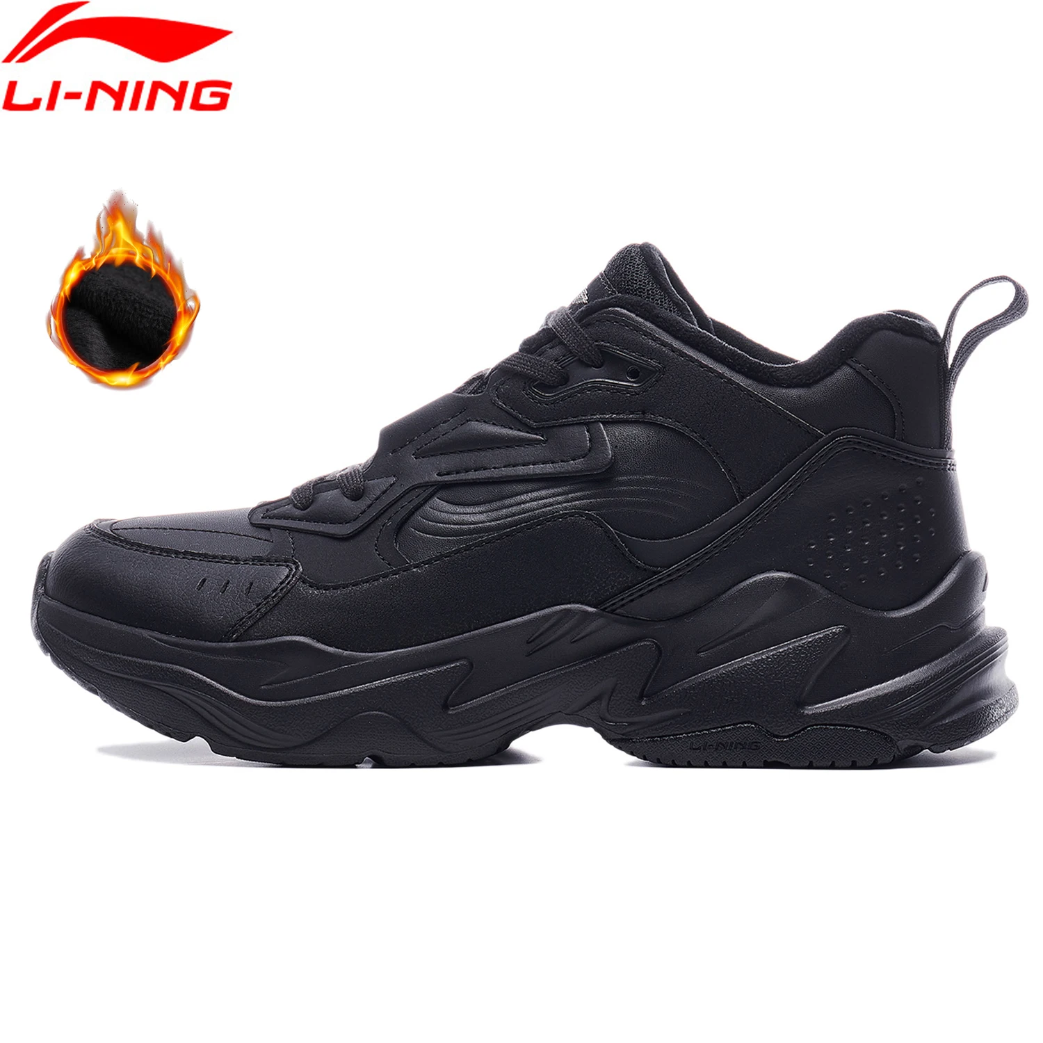 Li-Ning Men LN DEFENDER Lifestyle Shoes Winter Warm Fleece Comfortable Wearable Sport Shoes Leisure Walking Sneakers AGLT127