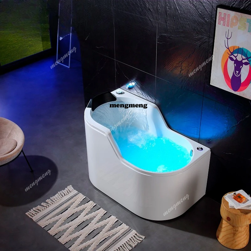 Acrylic Smart Thermostatic Jacuzzi Sitting Waterfall Light Luxury Surfing