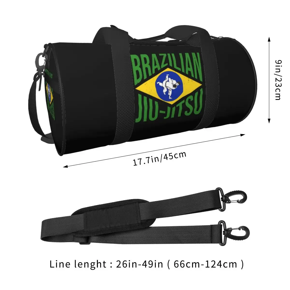 Brazilian Jiu-Jitsu Sports Bags Martial Arts Lovers Luggage Gym Bag Large Capacity Fun Handbags Men's Design Weekend Fitness Bag