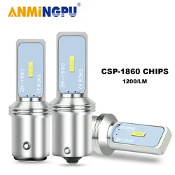 Anmingpu 2x p21w led ba15s 1156 bulbo bau15s py21w led csp 1860smd 1157 led p21/5w bay15d sinal luz de backup