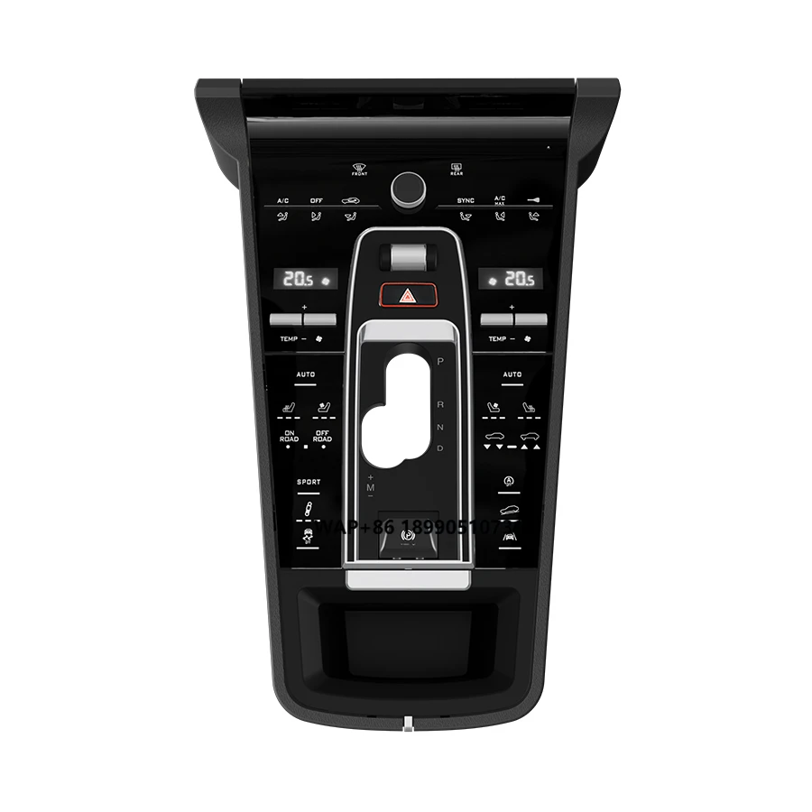 ملحقات لوحة ناقل الحركة زر الطلاء الكهربائي لبورشه كايين 2010-2017 لوحة وحدة التحكم المركزية الداخلية للسيارة ديكور #1