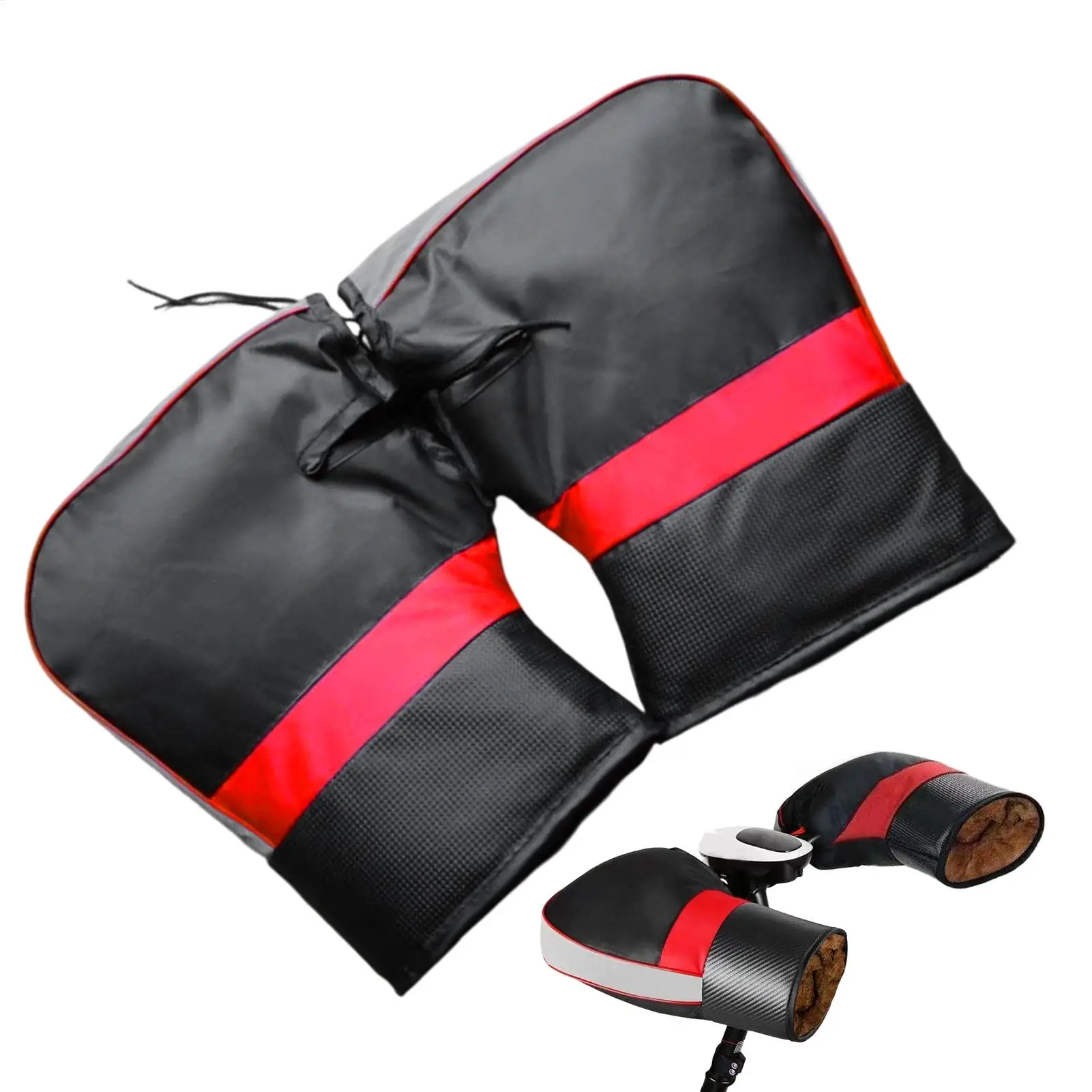 

Motorcycle Handlebar Muffs Warm Bicycle Supplies Waterproof Motorbike Handlebar Mitts Thick Warm Grip Handle Bar Muff Gloves