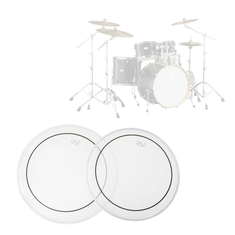 

Durable Double Layer Bass Drum Patches Drumhead Patches Protector for Drum-heads Kick Pad Protective Accessory Easy to Install