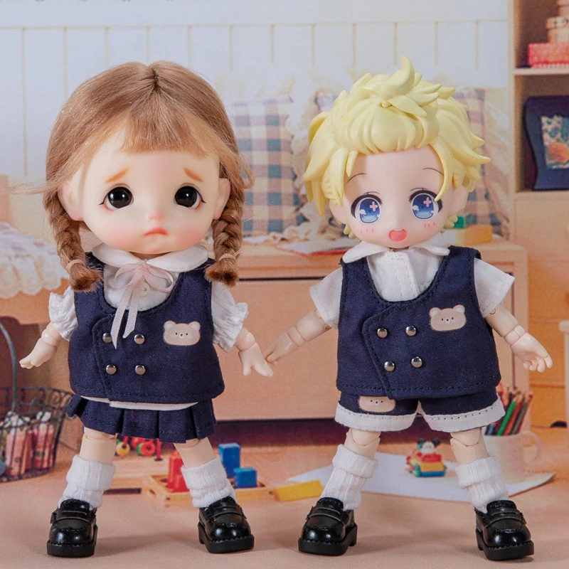 New Ob11 Clothing Cute Kindergarten Suit Uniform Shorts Skirt for GSC, Molly, P9, Obitsu11, YMY Body, 1/12bjd Doll Accessories