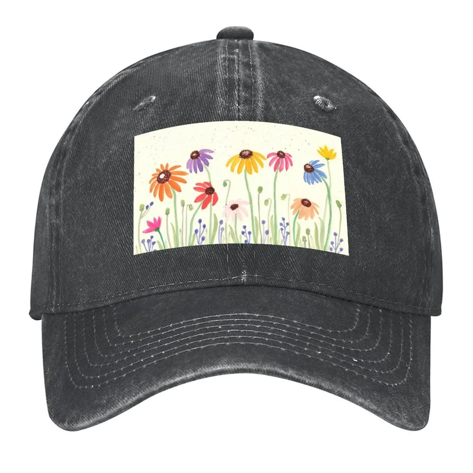 

2026 Colorful Wildflowers Baseball Cap Luxury Hat Luxury Cap Golf Hat Genuine Snapback Cap Women's Beach Outlet Men's