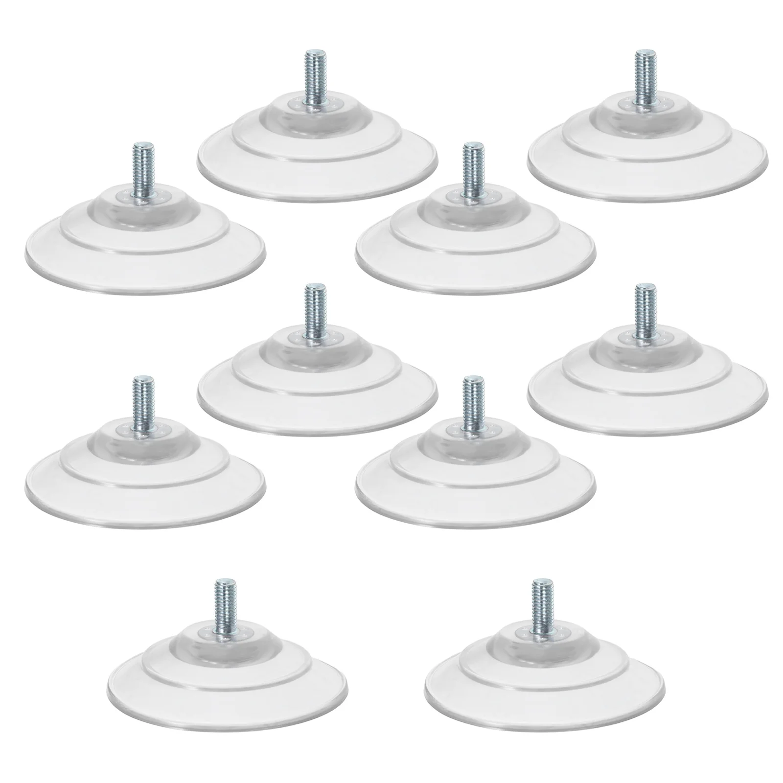 

10 set Screw Tighten Suction Cup Hooks Clear Pvc M8 Thread Nut For Glass Window Bathroom Wall Mount Suction Cups With Screw