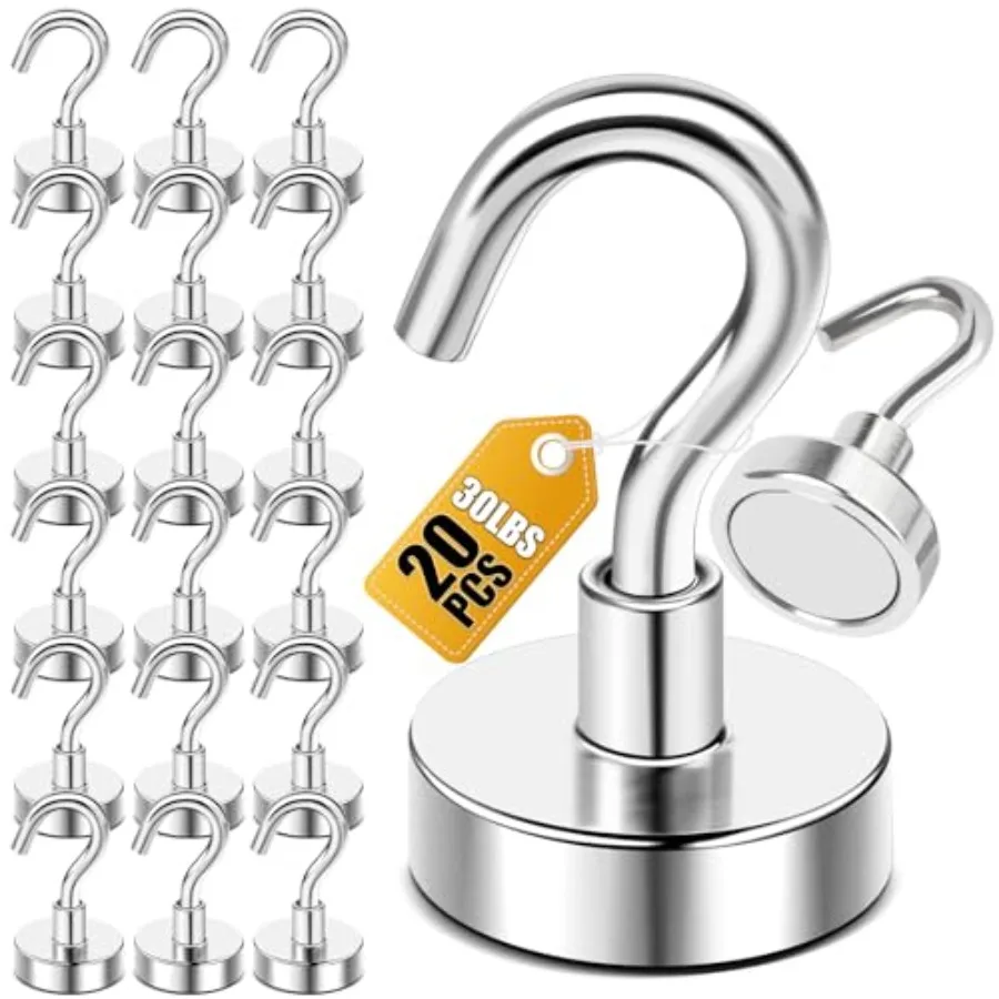 Magnetic Hooks pcs 30lbs+ Cruise Essentials 26 Magnet Hook Neodymium Heavy Duty Strong Magnets Hanging Ship Cabins Refrigerator