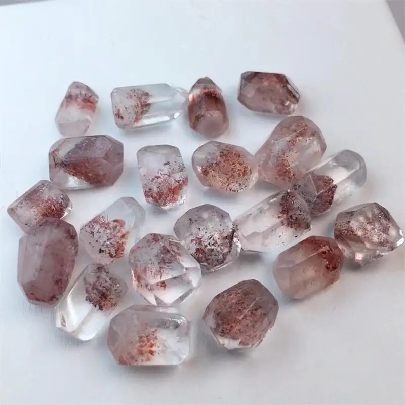 5PCS Natural Freeform Gold Strawberry Quartz Carving Making For Pendant Earring Bracelet Jewelry Gift DIY Accessories 9-13MM