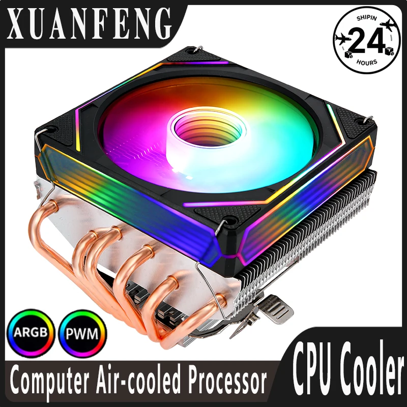 

XUANFENG 6 Горизонтальный охладитель с тепловой трубкой, совместимый с LGA1700 1200 115x 2011 x79 x99 2066 Процессор AMD с воздушным охлаждением, 120 мм, вентилятор ArGB