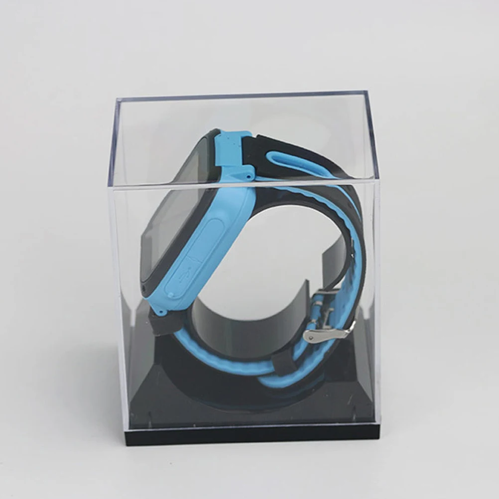

6pcs Watch Storage Box Transparent Square Anti Scratch Exquisite Men Stand Display Case Gift Jewelry Holder