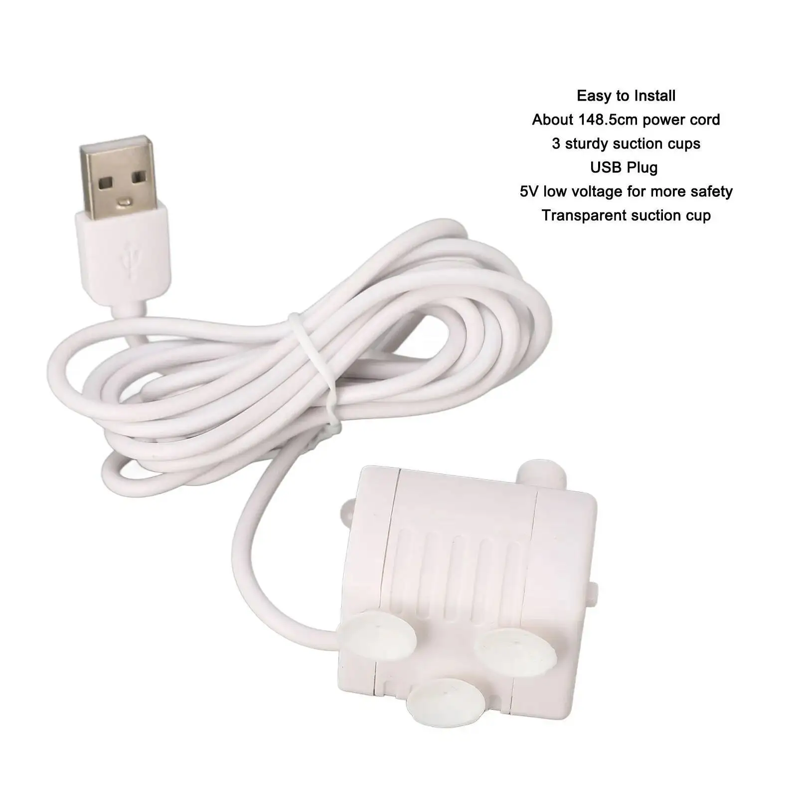 مضخة مياه للحيوانات الأليفة 5 فولت تعمل بمنفذ USB قابلة للإزالة وقابلة للتعديل بمحرك تيار مستمر بدون فرش نافورة للقطط للاستبدال