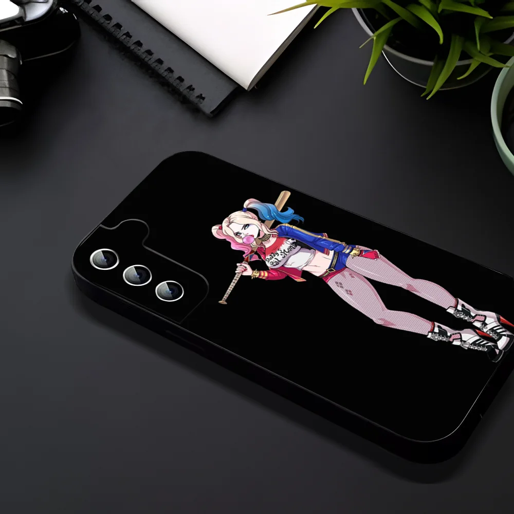 Cartoon H-Harley Q-Quinn Phone Case For Samsung Galaxy A52 A12 A51 S21 Edge S22ULTRA S23 S20LITE Plus Ultra Black Cover