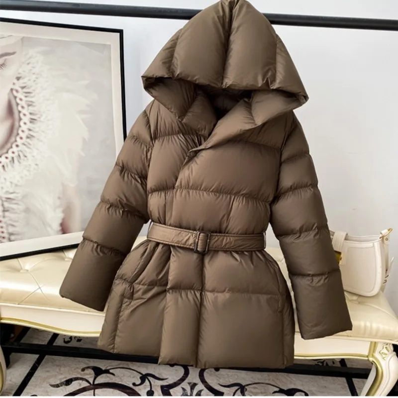 Winter New European and American Fashion Trend Design Sense Niche Waist Slim-fit Thick Warm Cotton-padded Jacket Clothes Women