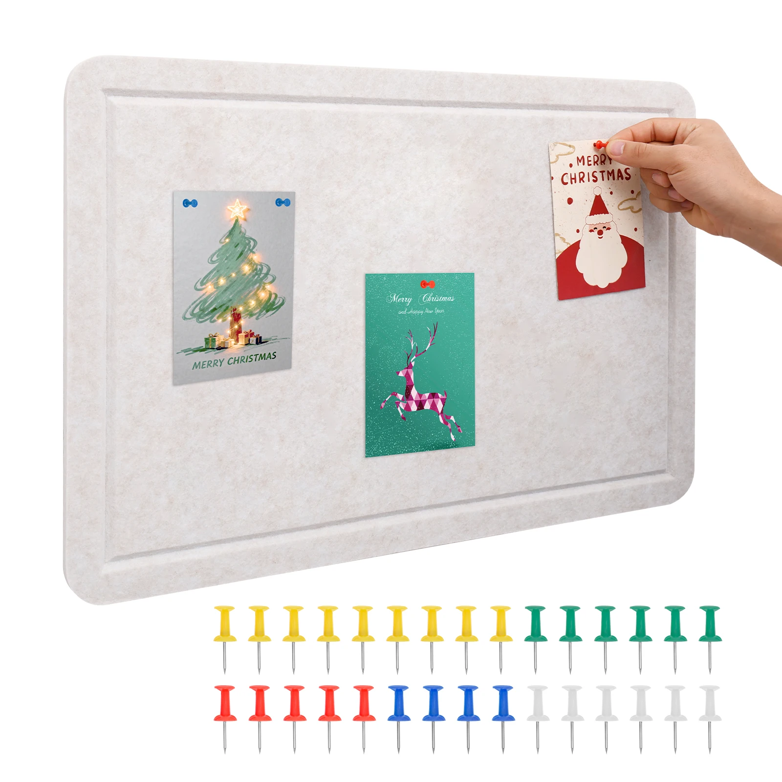 

Складная мягкая фетровая доска объявлений, безрамная декоративная доска для фотодисплея, фетровая доска с цветными канцелярскими кнопками для украшения стен