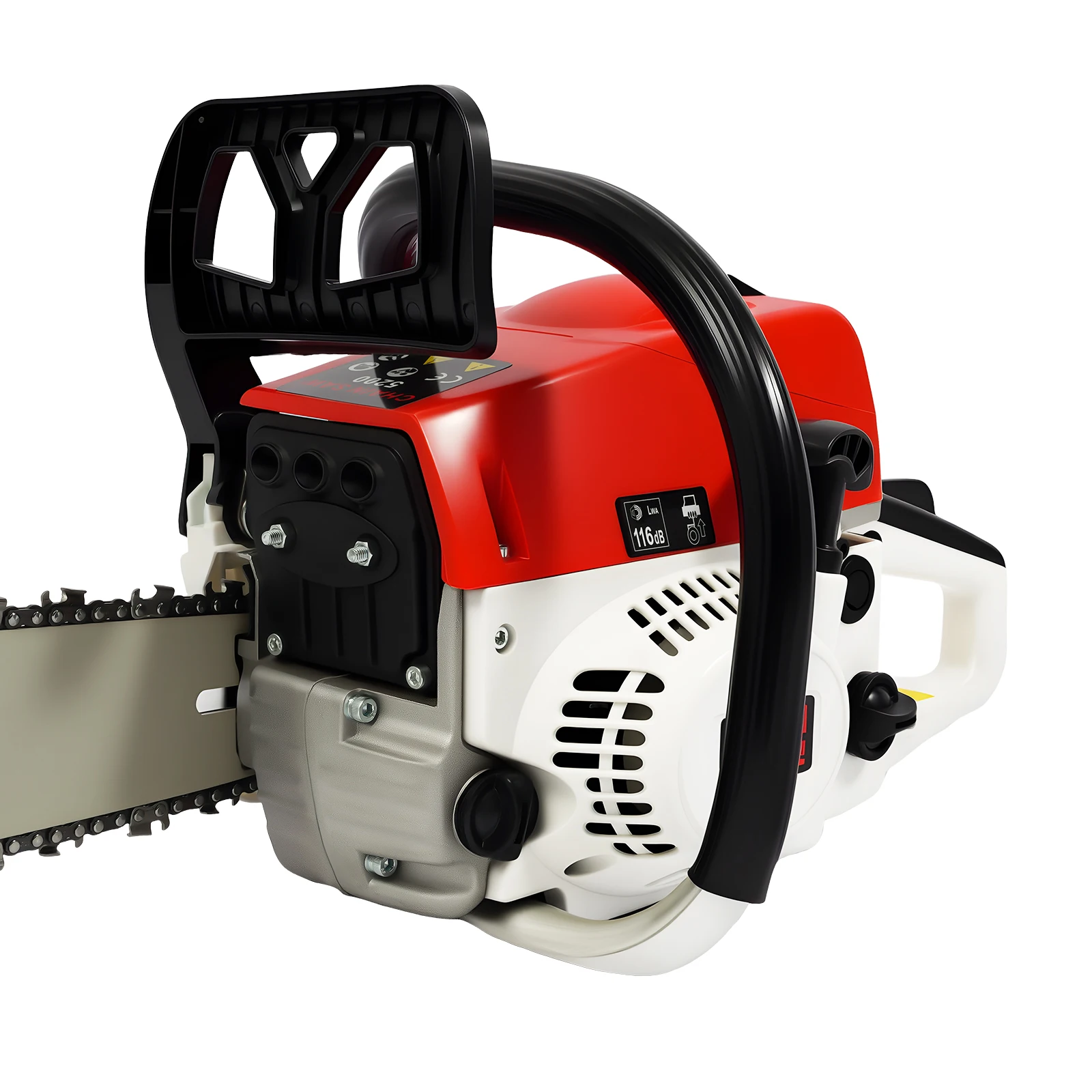 22-Zoll-Gaskettensäge, 52 cc 2-Takt-betriebene Kettensäge, tragbare Benzin-Kettensägen zum Schneiden von Baumholz, Gaskettensäge