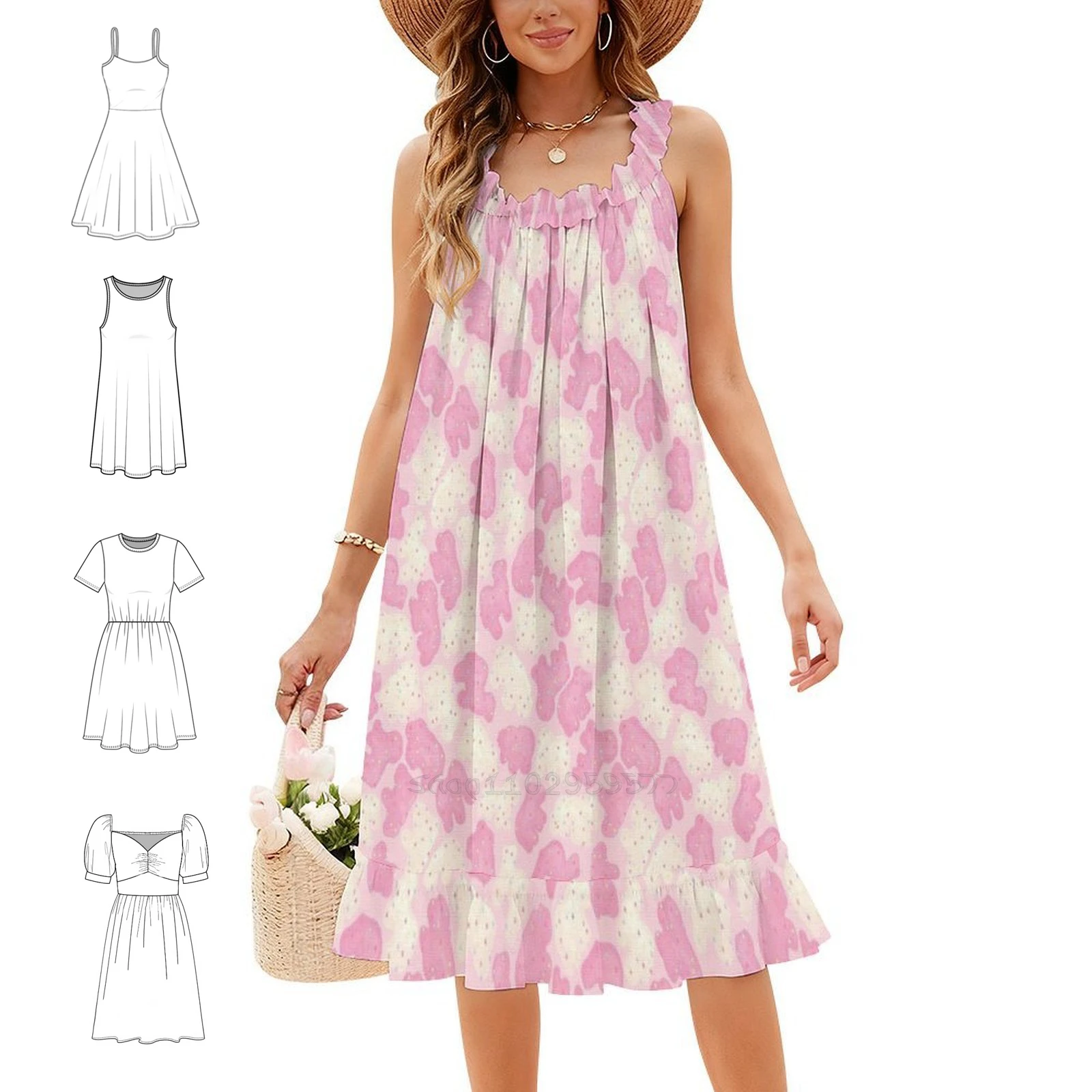 Frosted Animal Cookies On Pink Sweetheart Neckline Dress Elegant Summer Party Dress For Women Animal Crackers Cookies Nineties