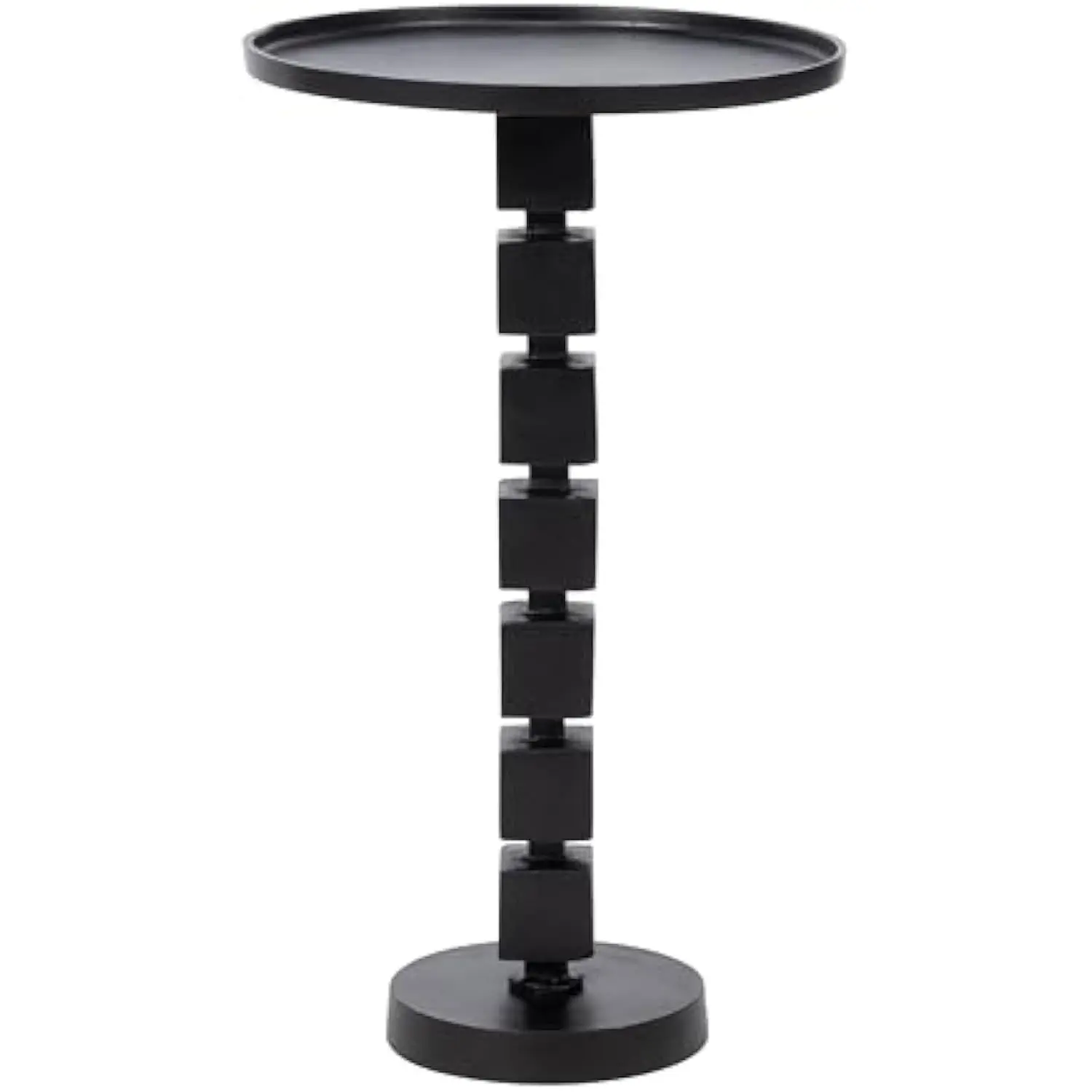 

Black Metal Accent Table Aluminum Side Table for Home, Office, Bedroom, or Living Room - 25 Inches