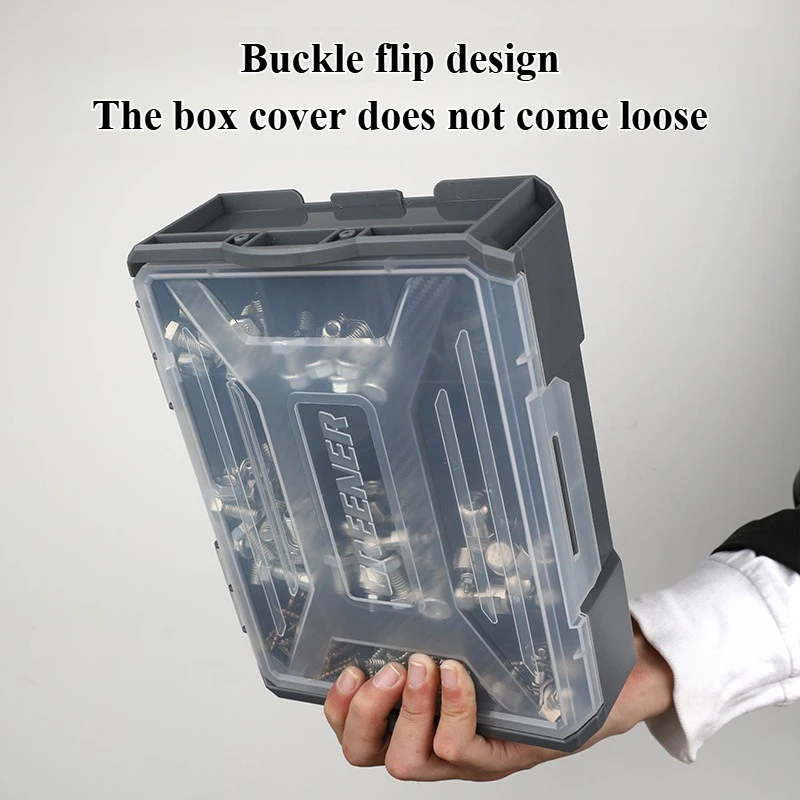 Stackable Tool Box Portable Tool Parts Storage Boxes Multifunctional Hardware Organizer Case Separate Detachable Parts Boxes