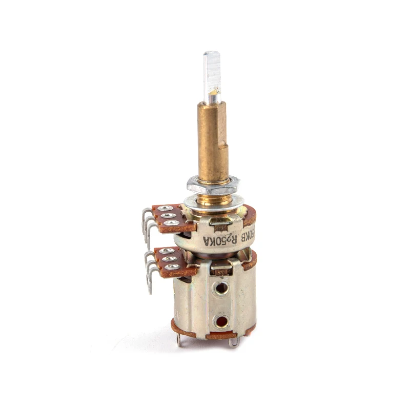 16type Double Shaft Potentiometer With Switch A50K B50K Shaft Length 30mm