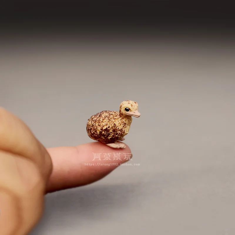 Micro-scaled Action Figures Static Pocket-sized Juvenile Ostrich Model Desktop Miniature Ornament Accessories Creative Toys