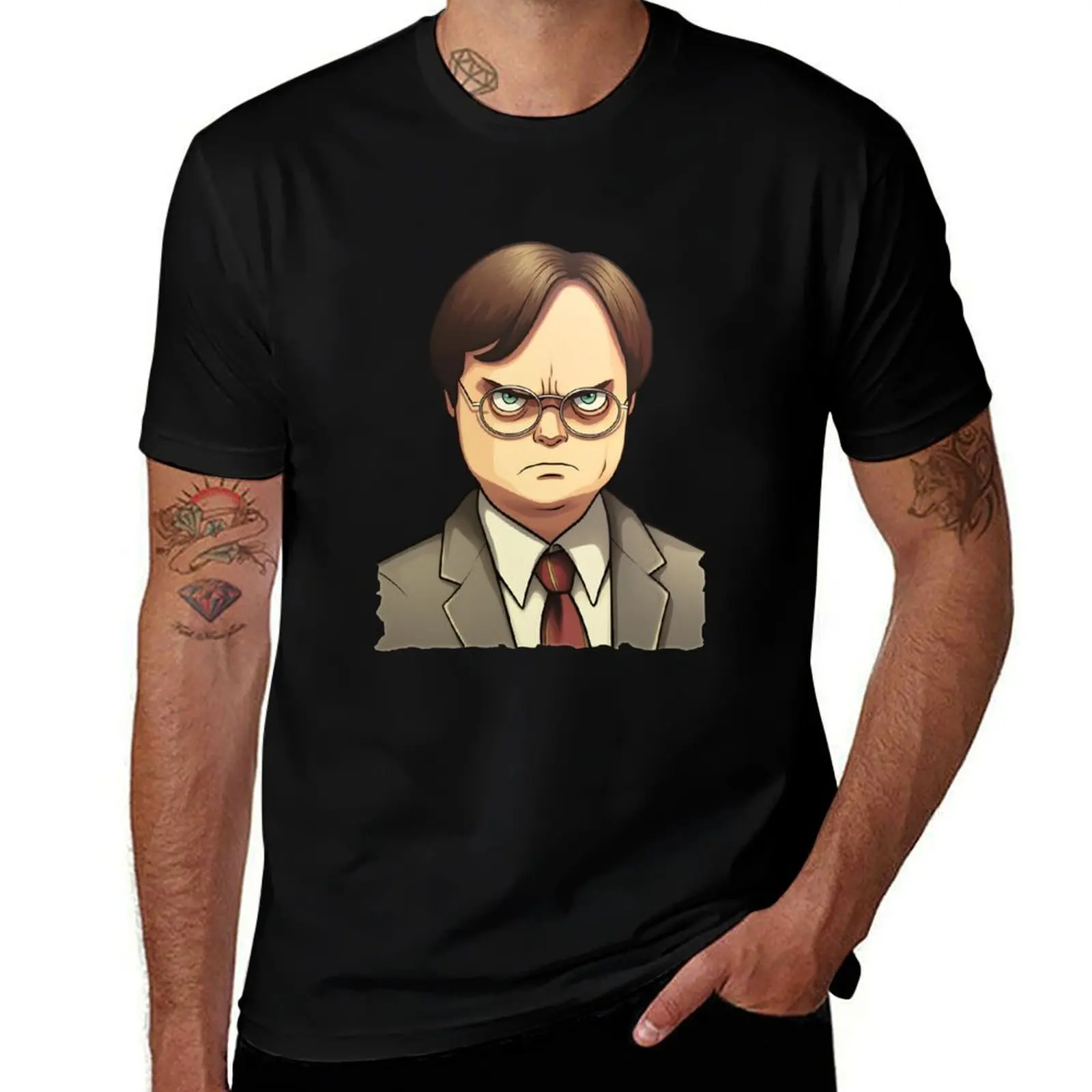 Dwight Schrute False - The Office T-Shirt Work Wear Simple Tee Shirt