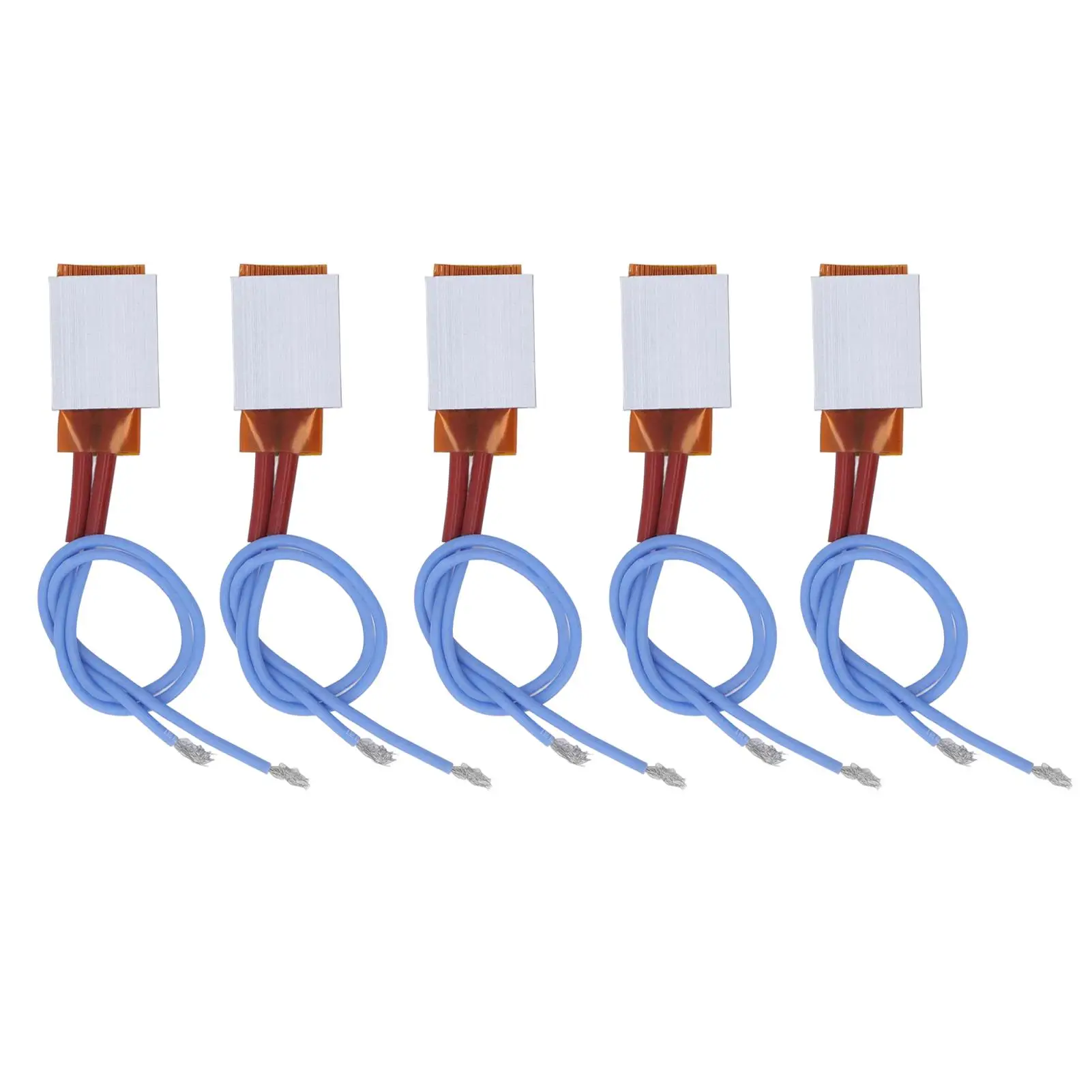 Termostato de elemento calefactor PTC de 5 piezas de 12 V - 110 ° Carcasa de aluminio C con cable azul