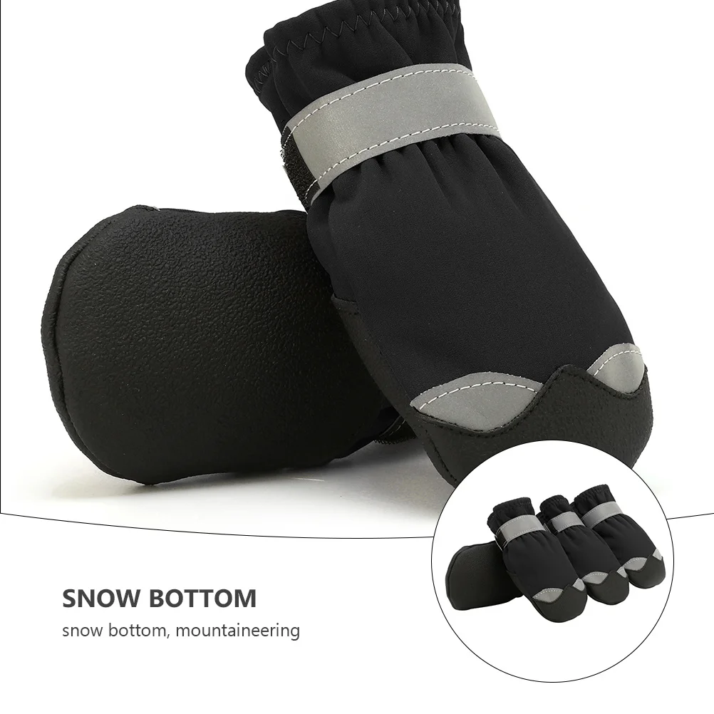 

1 set Dog Boots Winter Pet Snow Boots Waterproof Non-Slip Paw Protection For Cold Weather Outdoor Hiking Shoes For Dogs