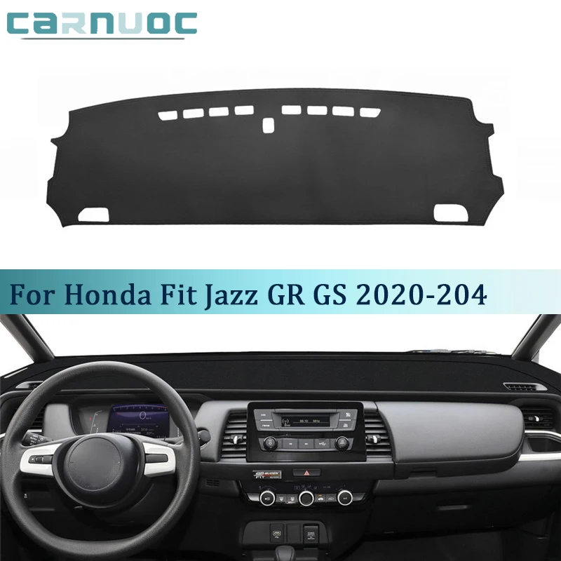 For Honda Fit Jazz GR GS 2020 2021 2022 2023 2024 Non-slip Leather Dash Mat Dashboard Cover Dashmat Car Interior Accessories