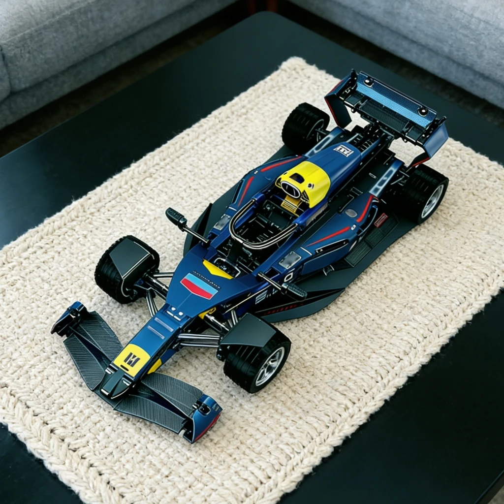 

Blue F1 Formula Racing Car Building Blocks, Technic Race Model, DIY Bricks, STEM Toy for Collectors