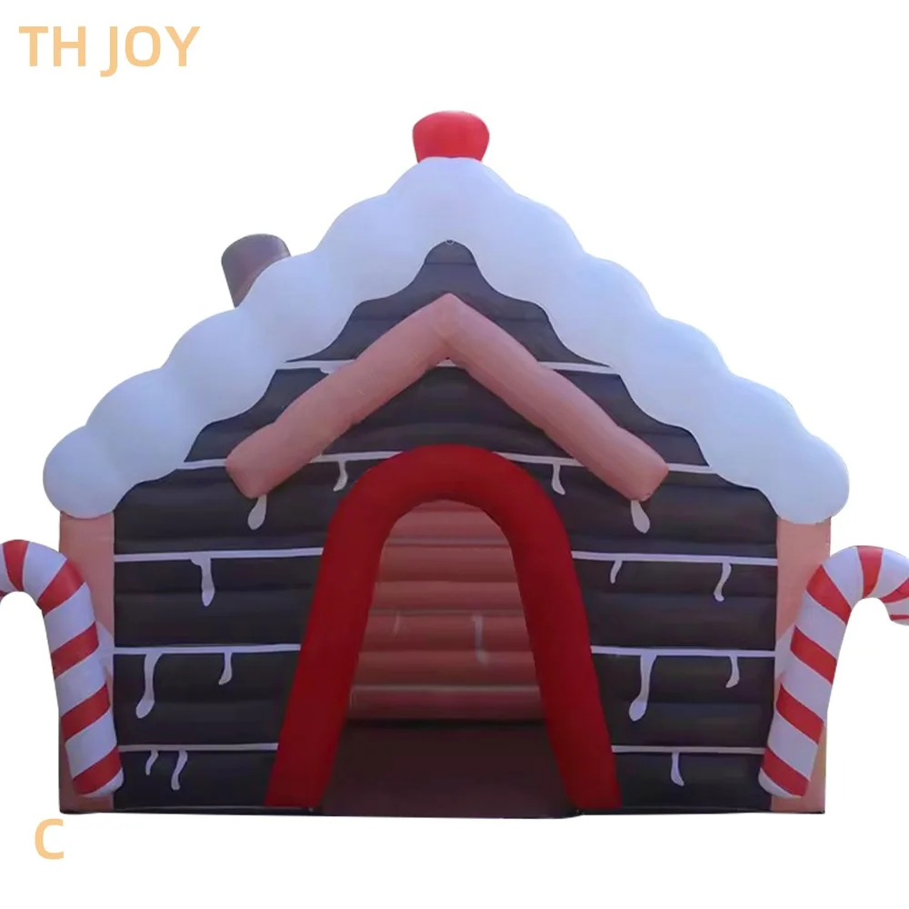 fast air ship to door,2025 inflatable Santa grotto, 3x3m customized inflatable santa tent Christmas house for decoration