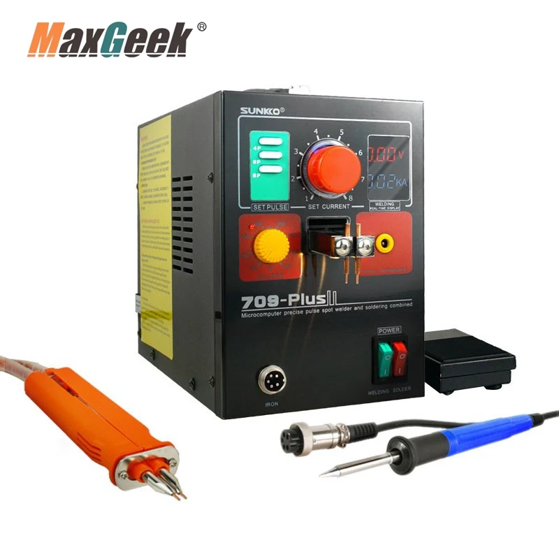 Maxgeek SUNKKO 709Plus Lithium Battery Spot Welder High Power Handle Welding Machine with S-70BN Welding Pen