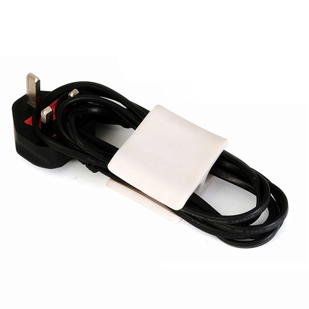 

6pcs Silicone Cable Organizer Small Size Random Color Power Cord Winder For Usb Charging Cords Wire Retainer Clips Desktop