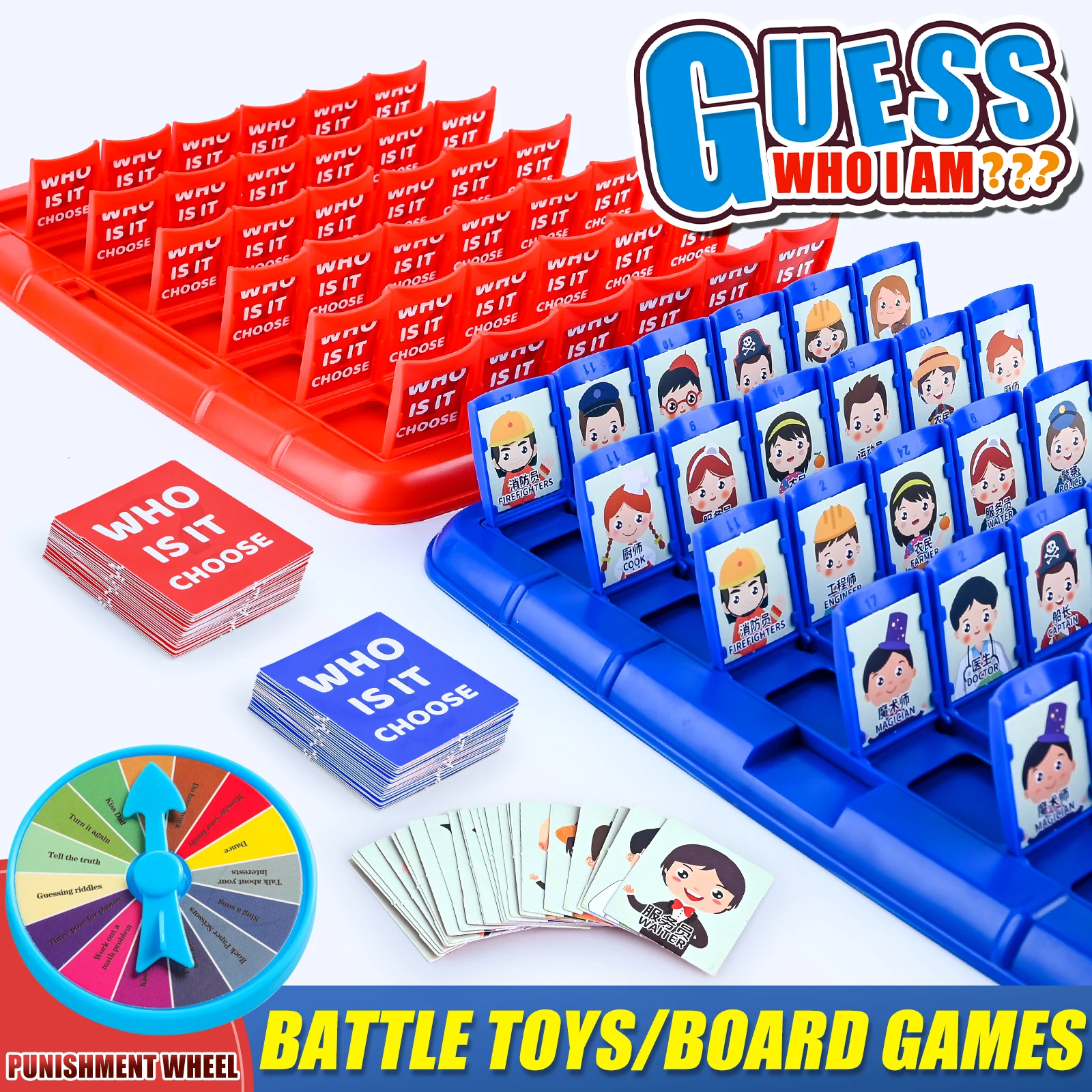 Guess Who I Am, ของเล่นปริศนาสําหรับเด็กพร้อมการ์ด, การฝึกคิดและตรรกะ, เกมกระดานสําหรับผู้เล่นสองคน