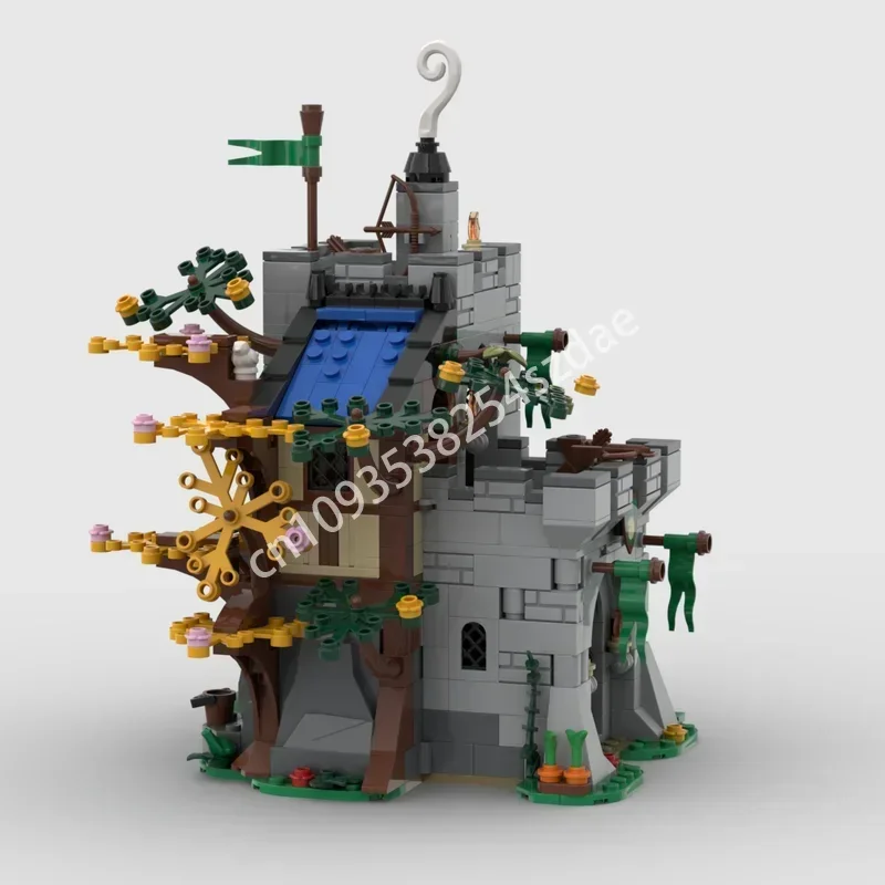 627 pçs moc florestais medievais-poste modelo de castelo modular blocos de construção diy montagem criativa tijolos educativos brinquedos presentes