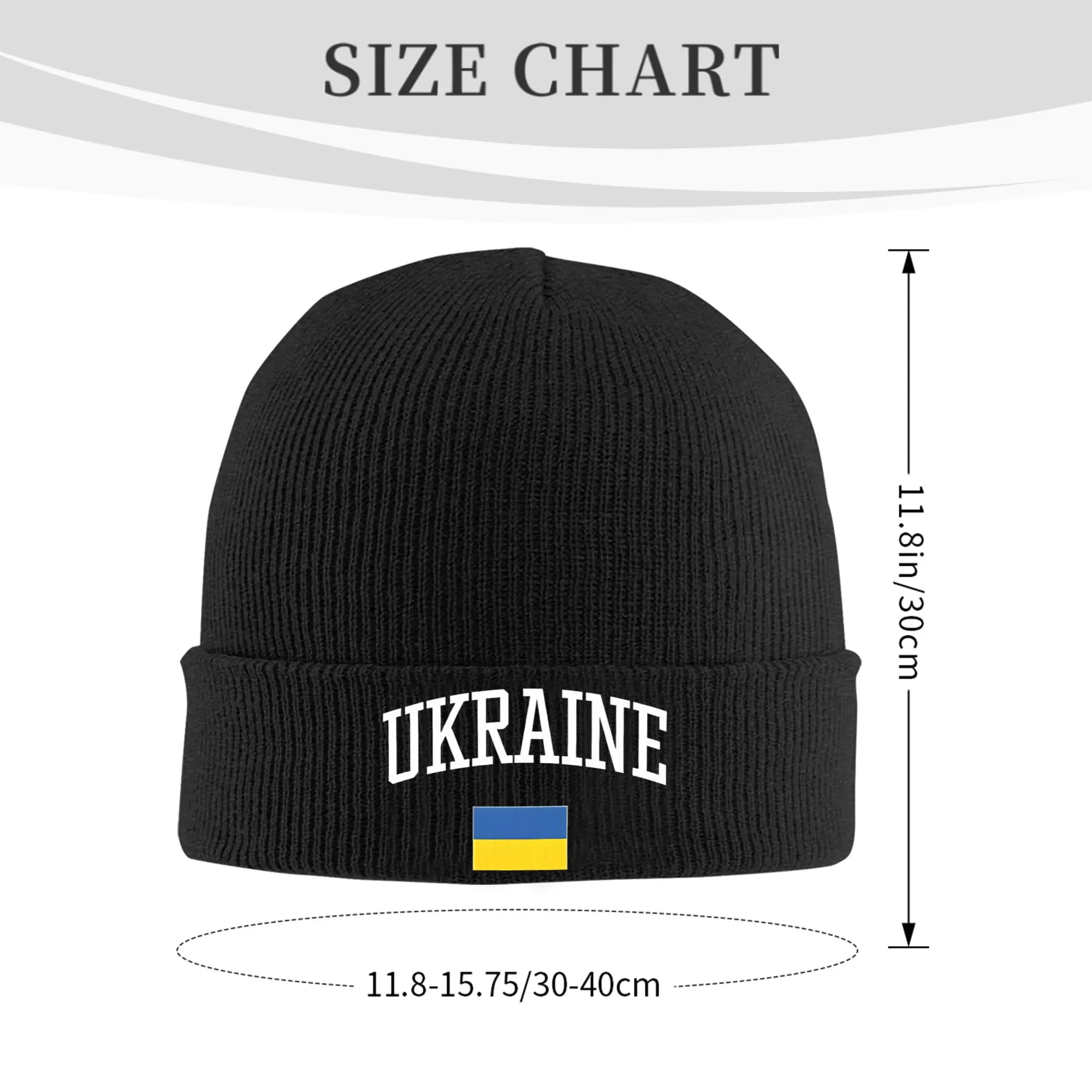 Flag Of Ukraine Love Your Country  Beanie Hats  Bonnet Hats Unisex Adult Knitted Hat Autumn Winter Pattern Thermal Elastic Caps