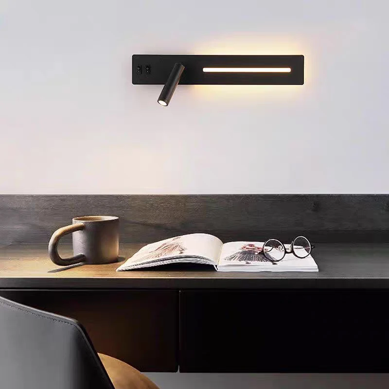 lampara de pared led para lectura para dormitorio hotel cabecera lampara de noche para libros giratoria aplique de pared con foco decorativa para interiores aplique de pared interior lamparas