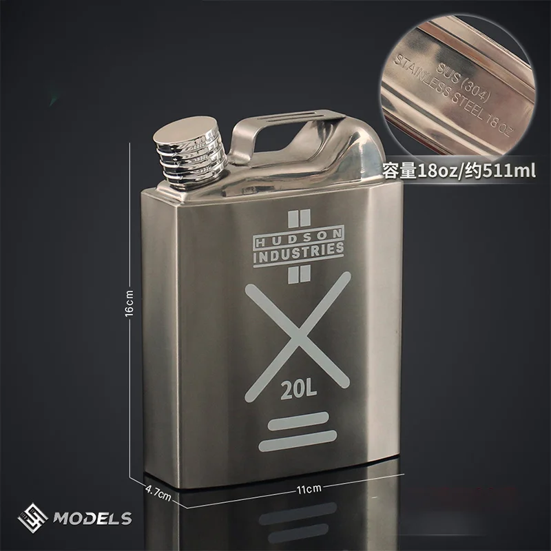 

16cm Delta Force Game Props: Aerospace Rocket Fuel,fuel Tank Water Bottle Stainless Steel Model Collectible Ornaments