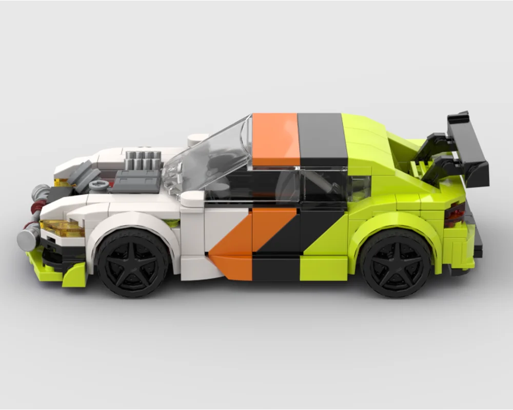 

MOC-строительный блок, модель автомобиля 308, детали City Speed RS3 Drift, игрушка на заказ для мальчиков и взрослых, Рождественский подарок