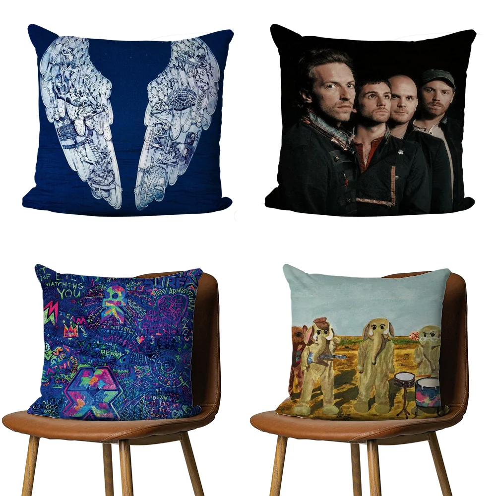 

Band C-COLDPLAY Pillow Case DIY Pillowcase Home Office Decorative Pillowcase Bedroom Sofa Car Cushion Cover 45x45 cm
