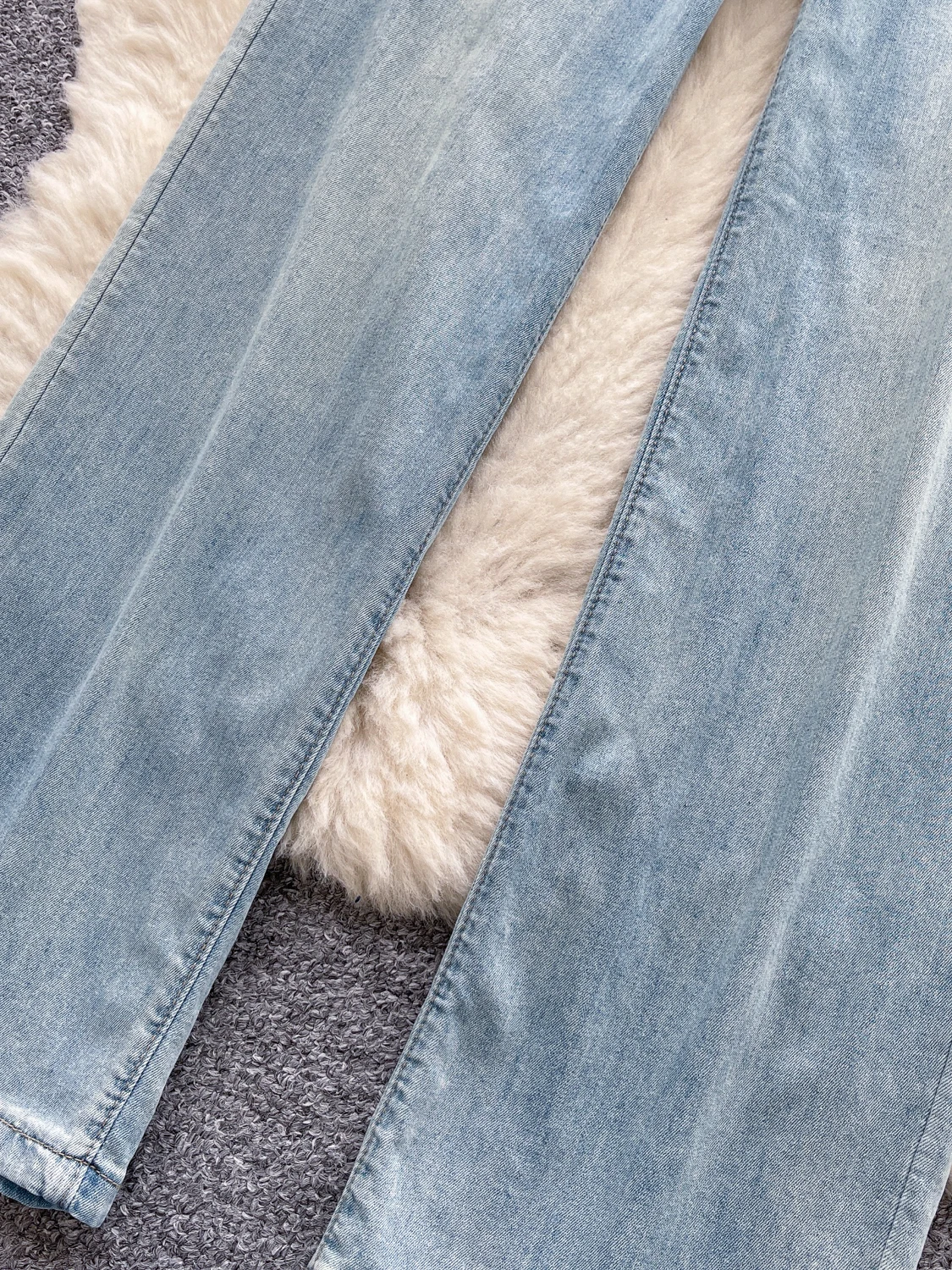 

Женские джинсовые брюки с высокой талией в стиле ретро в американском стиле, повседневные широкие брюки с эффектом похудения