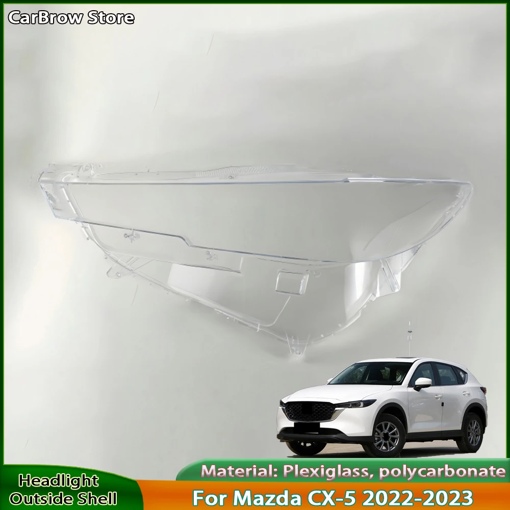 

Car Front Headlight Cover Lampshade Lampcover Head Lamp light Covers Shell For Mazda CX-5 2022 2023