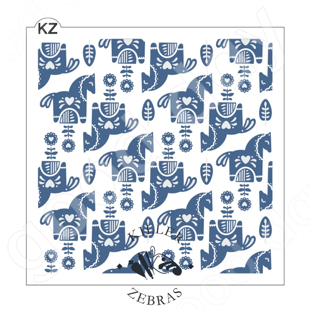 

Arrival 2022 New Dala Horses Layered Production Stencil Scrapbook Diary Decoration Embossing Template Diy Greeting Card Handmade